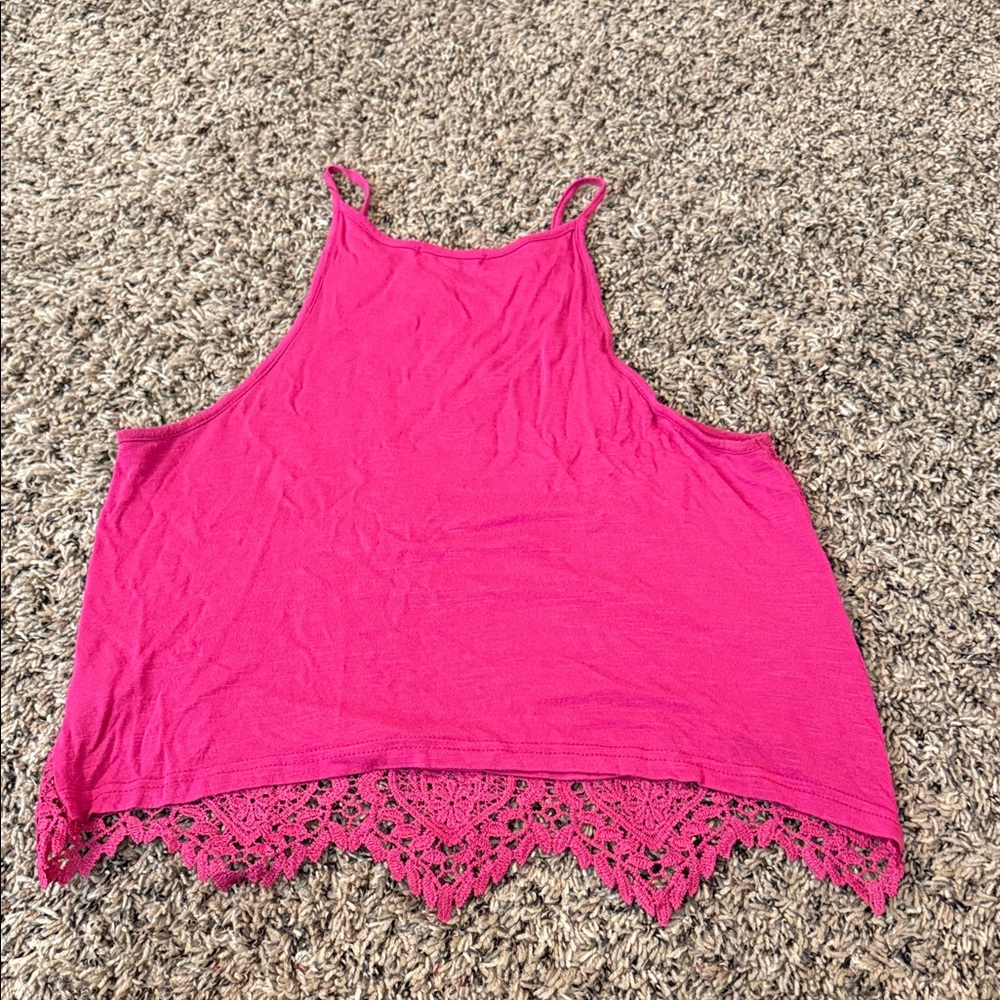 About A Girl Pink Lace Top - Picture 5 of 5